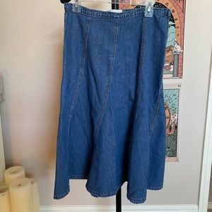 Gap Jeans A Line Blue Jean Skirt